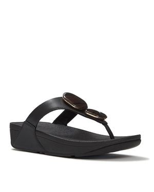 Fitflop Lulu Embellished Wedge Sandals - Black