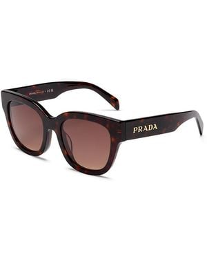 Prada Cat Eye Sunglasses, 53Mm - Brown