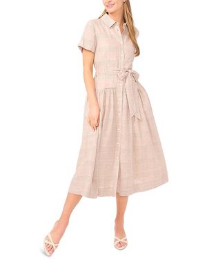 Ted Baker Charlie Drop Waist Linen Shirt Dress - Pink