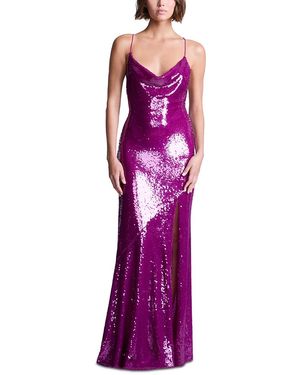 BCBGMAXAZRIA Kimberly Sequinned Gown - Purple