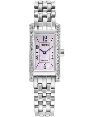 Citizen Eco-Drive Classic Petite Palidoro Watch, 14Mm X 28Mm - White