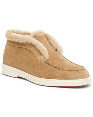 Santoni Suede Desert Boot - Natural
