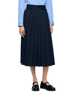 Sandro Pleated Skirt - Blue