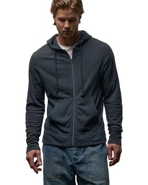 James Perse Vintage French Zip Up Hoodie - Blue