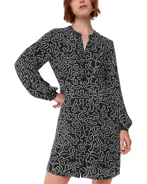 Whistles Chain Print Flippy Dress - Black