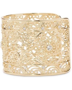 Ramy Brook Laya Crystal Filigree Cuff Bracelet - Metallic