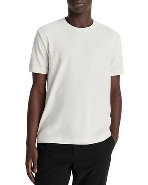 Vince Regular Fit Micro Waffle Tee - White