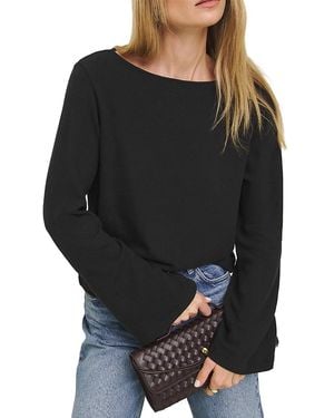 Reformation Eternity Boat Neck Knit Top - Black