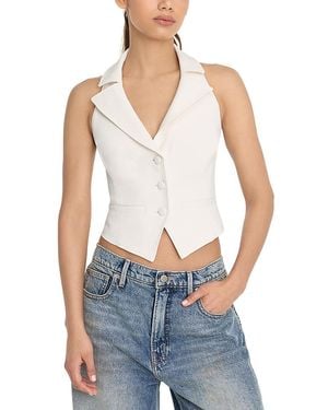 GOOD AMERICAN Luxe Suiting Halter Vest - Blue