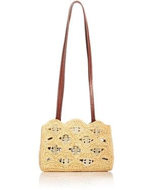 Rabanne Raffia Embellished Shoulder Bag - Metallic