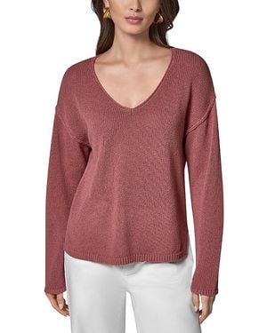 Donna Karan Weekend Donna Karan V Neck Sweater - Red