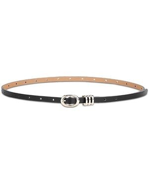 Ettika Classic Skinny Leather Belt - White