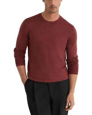 Reiss Wessex Merino Crewneck Sweater - Red