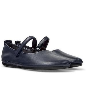 Camper Right Nina Leather Ballet Flat - Blue