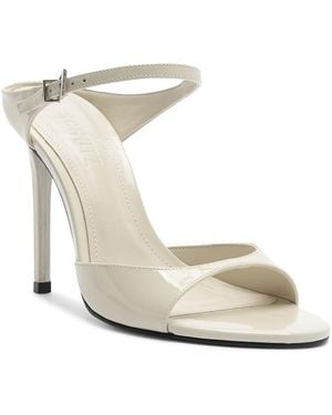 SCHUTZ SHOES Lyra Patent Slip On Sandals - White