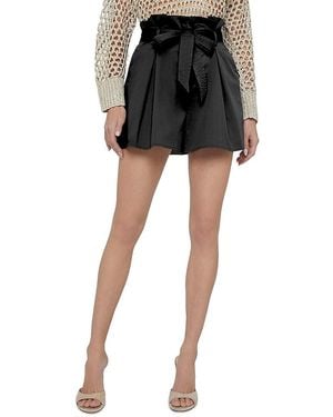 L'Agence Damira Paperbag Shorts - Black