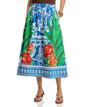 Tahari Pull On Full Skirt - Blue