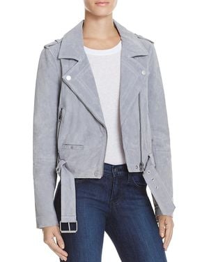 Blank NYC Suede Moto Jacket - Blue
