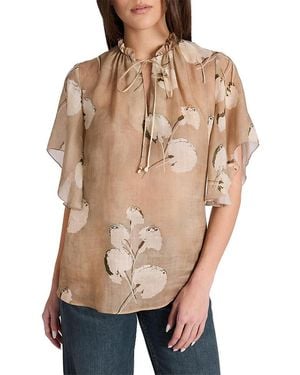 Santorelli Guita Flutter Sleeve Blouse - Natural