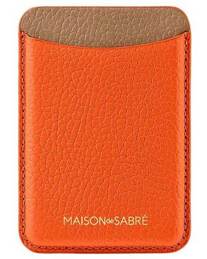Maison De Sabre Leather Magsafe Wallet - Orange
