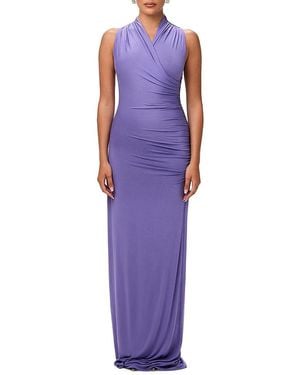 Naked Wardrobe Smooth Sleeveless Overlay Maxi Dress - Purple
