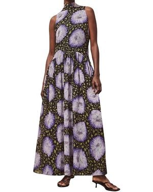 Ro & Zo Iris Lilac Print Chiffon Dress - Purple