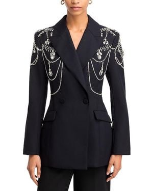Jonathan Simkhai Getty Rhinestone Embellished Blazer - Black