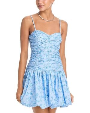alc dress blue A.L.C. Women's Renzo II Satin Pleated Dress in Riviera, Size 14