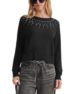 Splendid Fletcher Embellished Sweater - Black