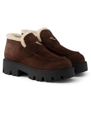 Prada Suede Loafers - Brown