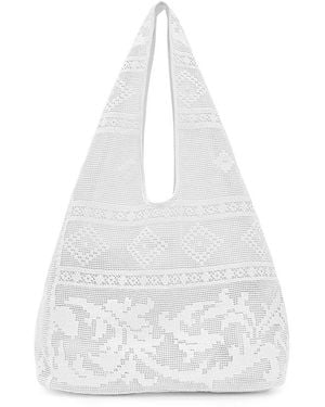 Reformation Aurelia Lace Tote - White