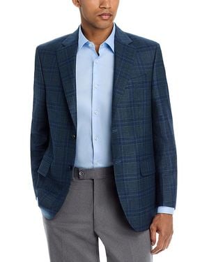 Peter Millar Flynn Classic Fit Wool Plaid Sport Coat - Blue