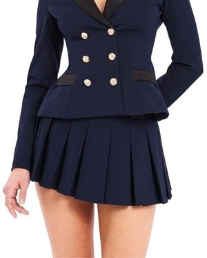 Miss Circle Nasya Pleated Mini Skort - Blue