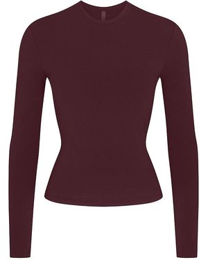 Skims Jersey Long Sleeve Tee - Purple