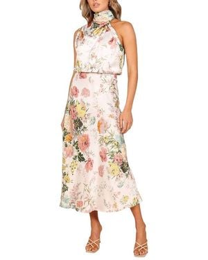 Petal & Pup Anabelle Halter Neck Midi Dress - Multicolor