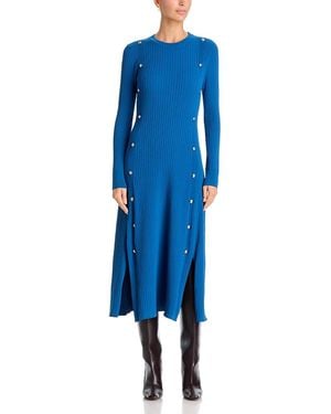 Tahari The Tamara Ribbed Sweater Dress - Blue