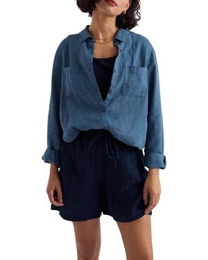 Seasalt Cornwall Hazel Branch Linen Shirt - Blue