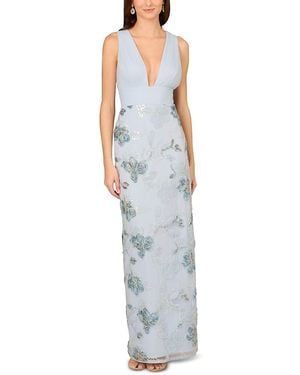 Aidan Mattox Embellished Gown - Multicolour