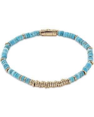 John Hardy 14K Heishi Bracelet - Blue