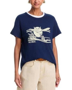 The Great The Boxy Crew Graphic Tee - Blue