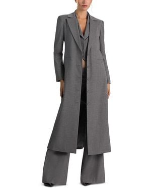 Alice + Olivia Irvin Slim Maxi Blazer - Gray