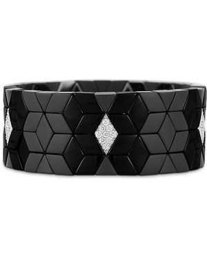 ’ROBERTO DEMEGLIO Ceramic Cube Diamond Station Bracelet, 0.6 Tcw - Black