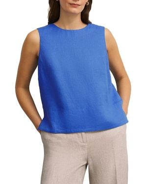 Hobbs Malindi Linen Top - Blue