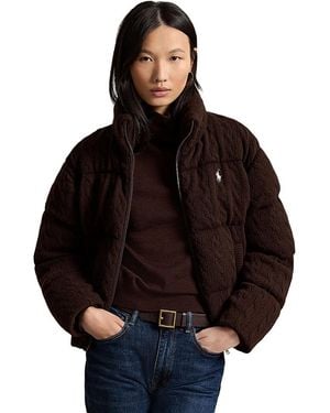 Polo Ralph Lauren Cable Wool & Cashmere Puffer Jacket - Black
