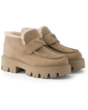 Prada Suede Loafers - Brown