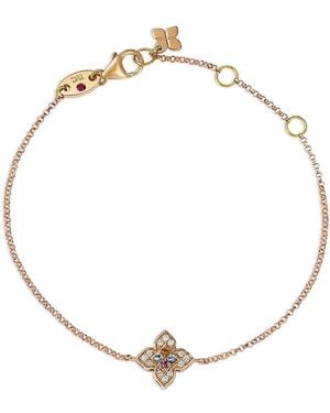Roberto Coin 18K Venetian Princess Carnival Multi Gemstone & Diamond Flower Bracelet - Metallic