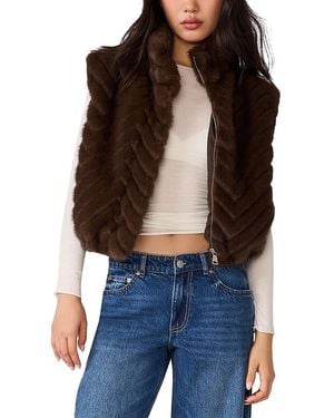 Steve Madden Faux Fur Vest - Blue