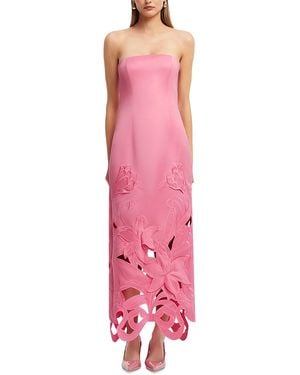 LEO LIN Rayna Applique Bustier Maxi Dress - Pink