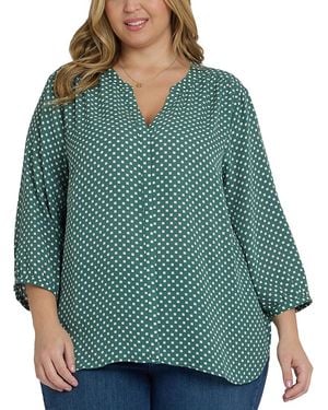 NYDJ Pintuck Blouse - Green