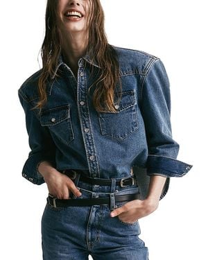 L'EMIUNE Lemiune 01 Long Sleeve Denim Shirt - Blue